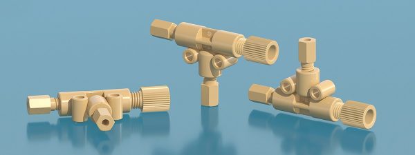 PEEK internal threaded T-type three-way connector - Image 3