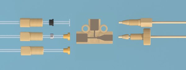 PEEK internal threaded T-type three-way connector - Image 2